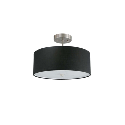 Avista Zen Semi-Flush Mount 3-Light Black 