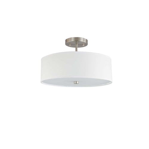 Zen Semi-Flush Mount 3-Light White