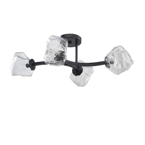 Carson Semi Flush Mount 4-Light Black