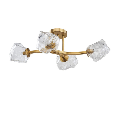 Carson Semi Flush Mount 4-Light Gold