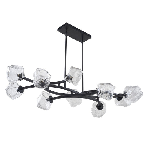 Carson Linear Chandelier 10-Light Black