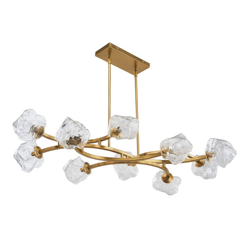 Carson Linear Chandelier 10-Light Gold
