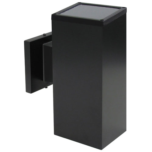 Avista Cylinder Outdoor Wall Sconce Black -Square 9"