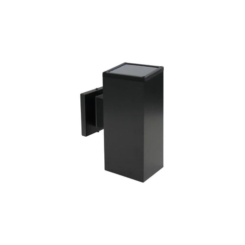 Avista Cylinder Outdoor Wall Sconce Black -Square 9"