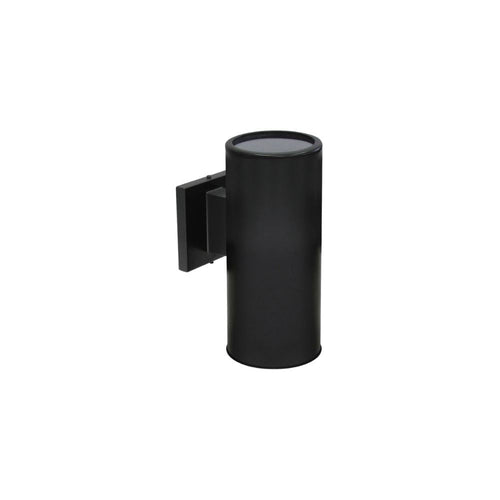 Avista Cylinder Outdoor Wall Sconce Black -Round 10"