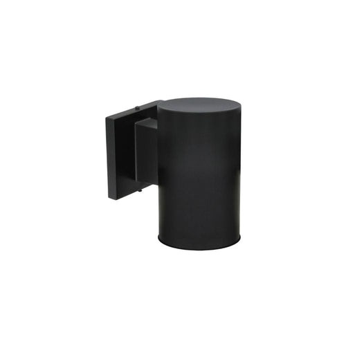 Avista Cylinder Outdoor Wall Sconce Black -Round 7"