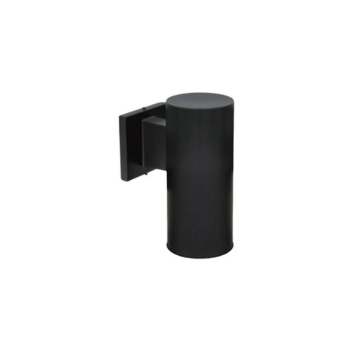 Avista Cylinder Outdoor Wall Sconce 1-Light Black -Round 10"