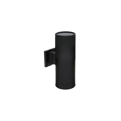 Avista Cylinder Outdoor Wall Sconce Black -Round 14"