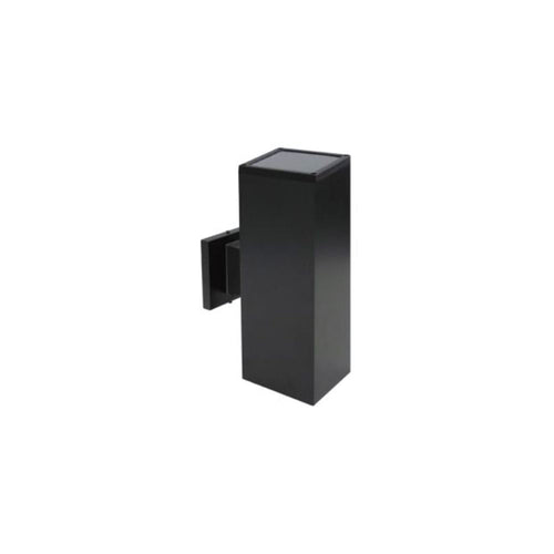 Avista Cylinder Outdoor Wall Sconce Black -Square 14"