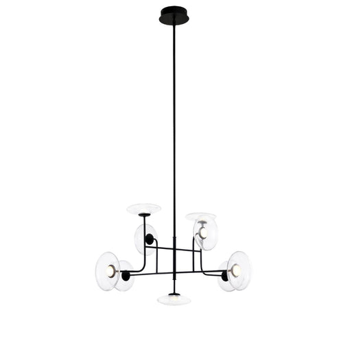 Avista Helix Chandelier 9-Light Black -LED