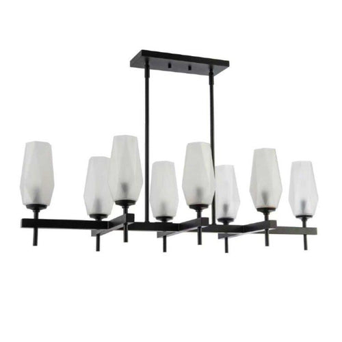 Summit Linear Chandelier 8-Light -Black