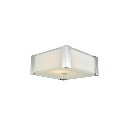 Avista Urban Flush Mount Square 2-Light Brushed Nickel 