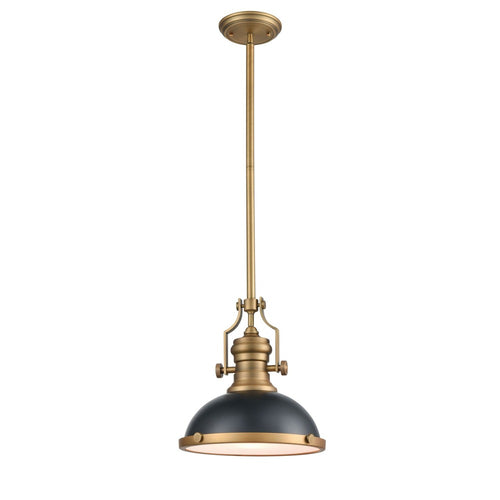 Avista Luxor Pendant 1-Light Black & Aged Brass 