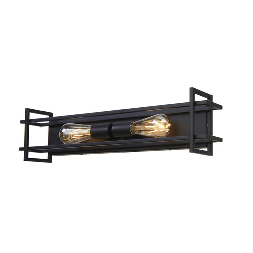 Korson 24" 2- Light Black Vanity Wall Light