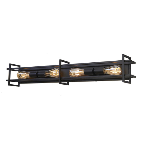 Avista Korson 36" 4- Light Black Vanity Wall Light