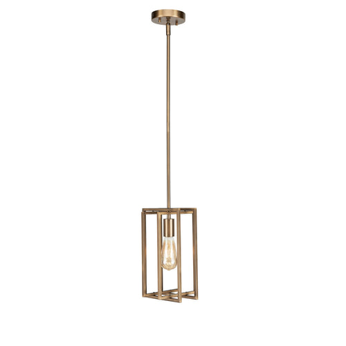 Korson 1-Light Antique Brass Pendant