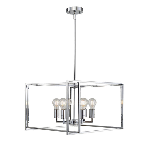 Korson 21" 6-Light Chrome Pendant