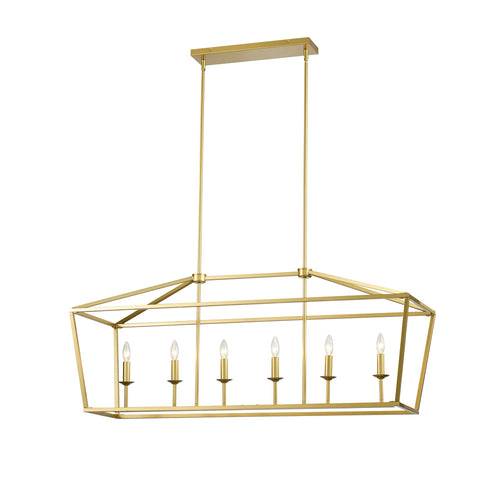 Avista Stratford Linear Chandelier 6-Light Soft Gold