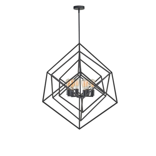 Avista Geometric 30" Chandelier Black