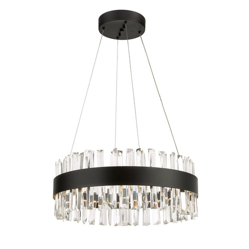 Avista Geo Chandelier 20" Black-LED