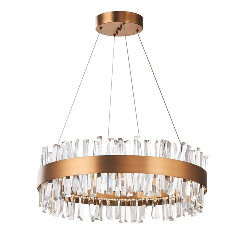 Geo Chandelier 24" Antique Brass - LED