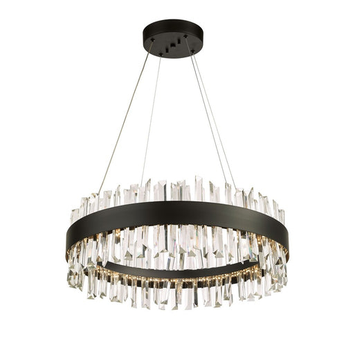 Geo Chandelier 24" Black-LED