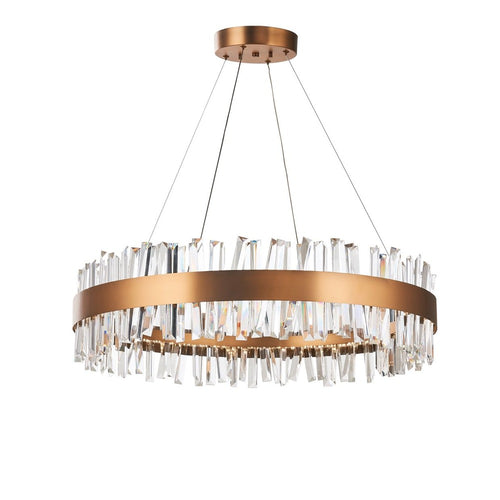 Geo Chandelier 30" Antique Brass-LED