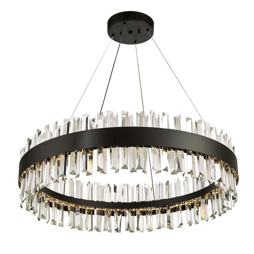 Geo Chandelier 30" Black-LED