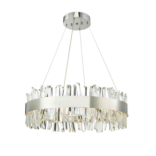 Geo Chandelier 30" Chrome-LED