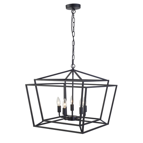 Avista Clarkson 20" Chandelier Black 