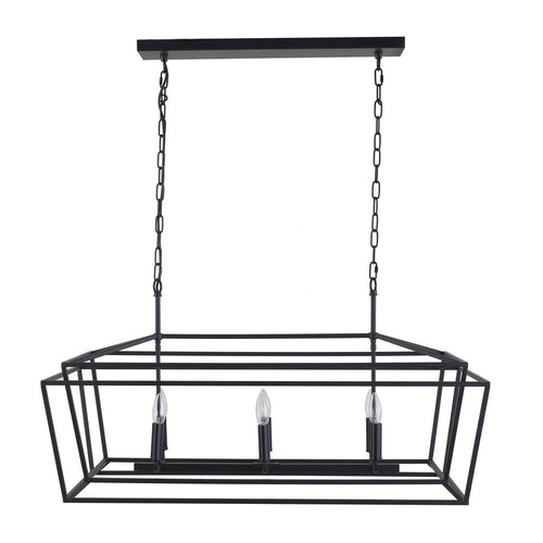 Clarkson 20"  Linear Chandelier Black