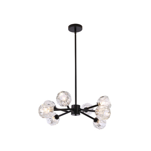 Hampton Chandelier 8-Light Matte Black