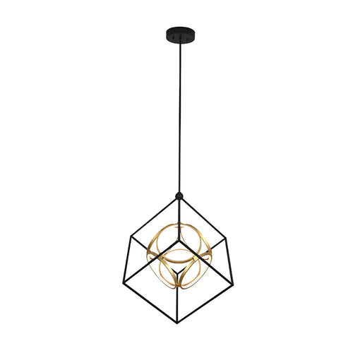 Avista Uptown 38" Chandelier Black & Gold-LED