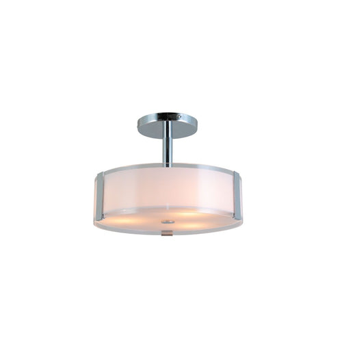 Urban Semi-Flush Mount 3-Light Brushed Nickel