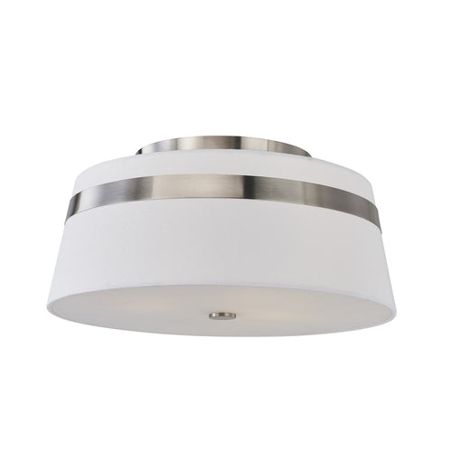 Avista Lazo Semi-Flush 15" Brushed Nickl