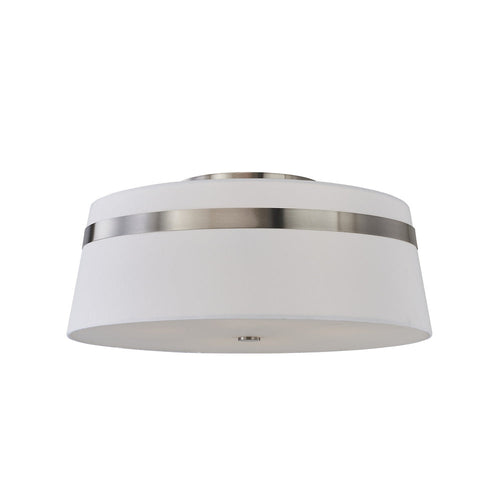 Avista Lazo Semi-Flush 19" Brushed Nickl